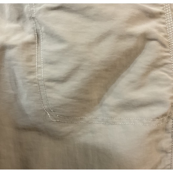 The North Face Convertible Cargo Pants Mens XXL Short Khaki Belted Nylon Hiking - Picture 11 of 16